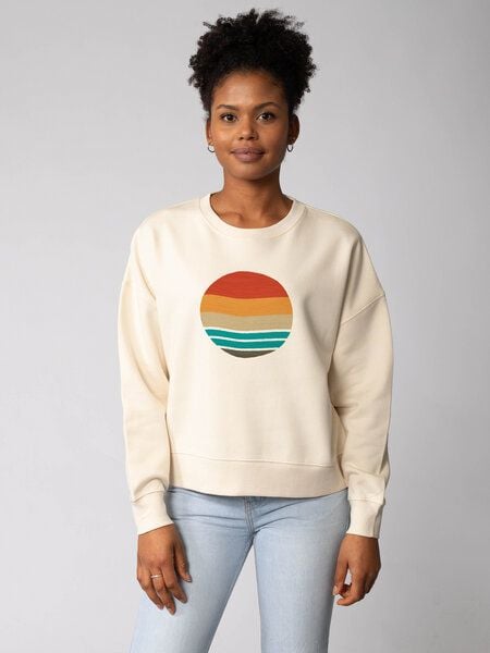 watapparel Sweatshirt Frauen Retro Sunset Ocean von watapparel