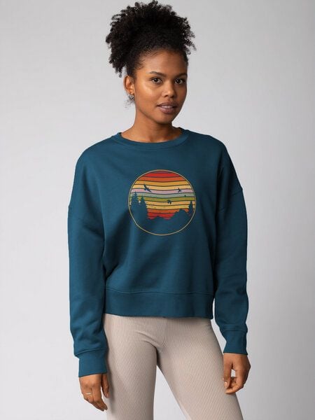 watapparel Sweatshirt Frauen Sunset Berge & Tannen von watapparel