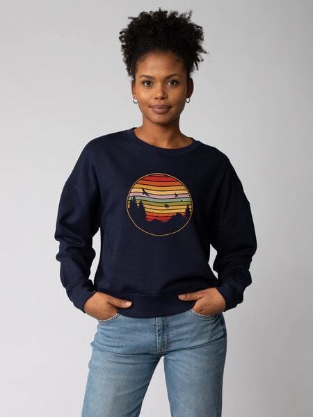 watapparel Sweatshirt Frauen Sunset Berge & Tannen von watapparel
