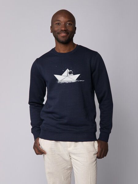 watapparel Sweatshirt Unisex Astronaut in paper boat von watapparel