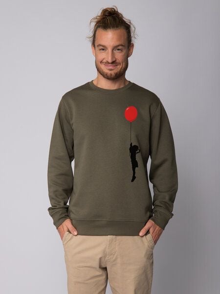 watapparel Sweatshirt Unisex Mädchen mit Luftballon (print) von watapparel