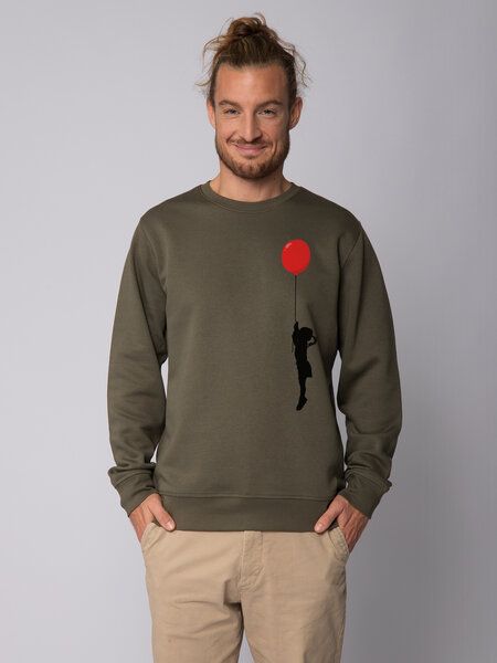 watapparel Sweatshirt Unisex Mädchen mit Luftballon (print) von watapparel