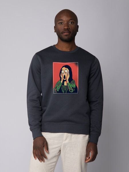 watapparel Sweatshirt Unisex Mona Lisa Scream von watapparel