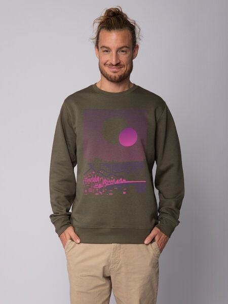 watapparel Sweatshirt Unisex Sun and Moon Skyline von watapparel