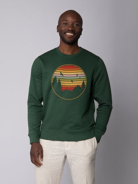 watapparel Sweatshirt Unisex Sunset Berge & Tannen von watapparel