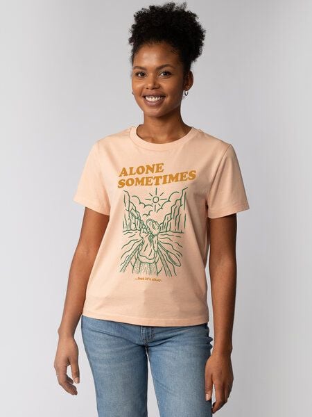 watapparel T-Shirt Frauen Alone sometimes but its okay von watapparel