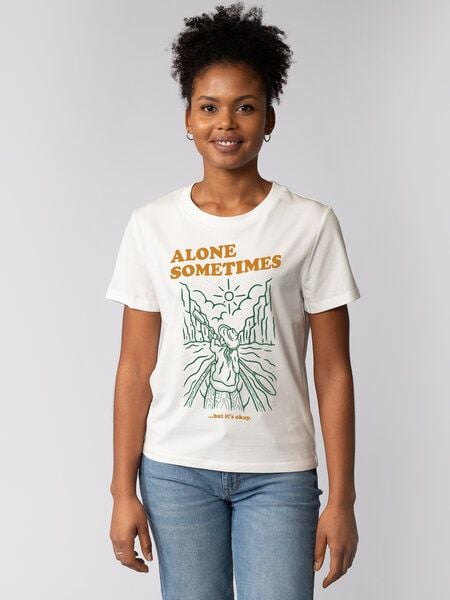 watapparel T-Shirt Frauen Alone sometimes but its okay von watapparel