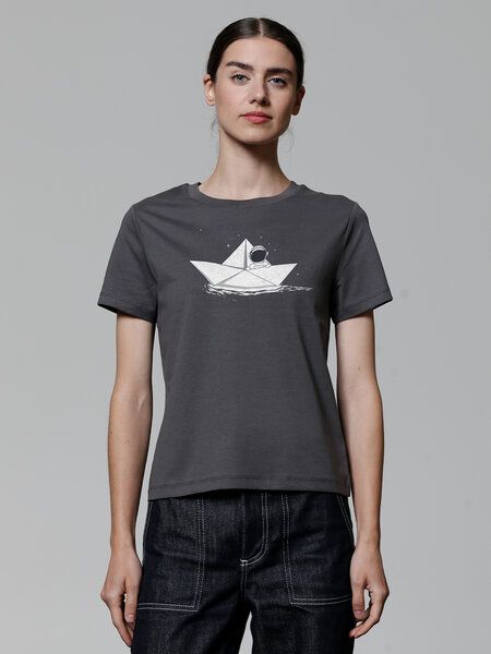 watapparel T-Shirt Frauen Astronaut in paper boat watapparel T-Shirt Frauen Astronaut in paper boat von watapparel