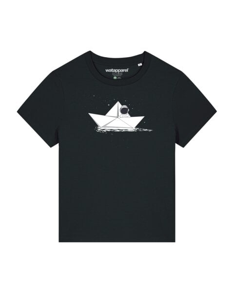 watapparel T-Shirt Frauen Astronaut in paper boat von watapparel