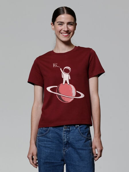 watapparel T-Shirt Frauen Astronaut says Hi von watapparel