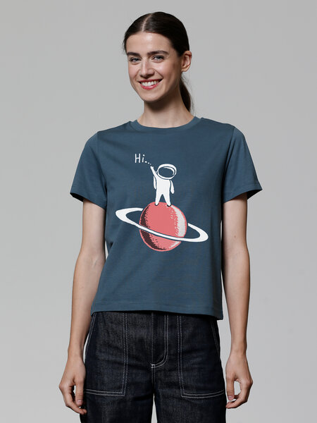 watapparel T-Shirt Frauen Astronaut says Hi von watapparel