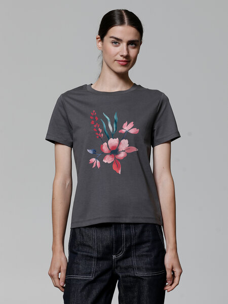 watapparel T-Shirt Frauen Blume in Wasserfarbe 01 von watapparel