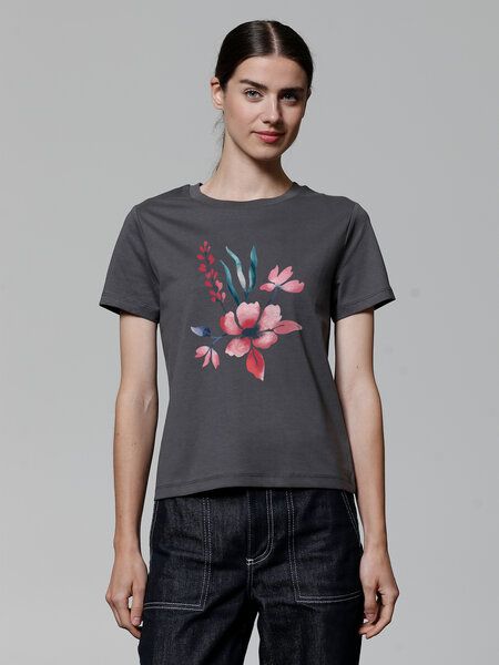 watapparel T-Shirt Frauen Blume in Wasserfarbe 01 von watapparel