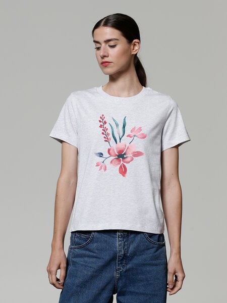 watapparel T-Shirt Frauen Blume in Wasserfarbe 01 von watapparel