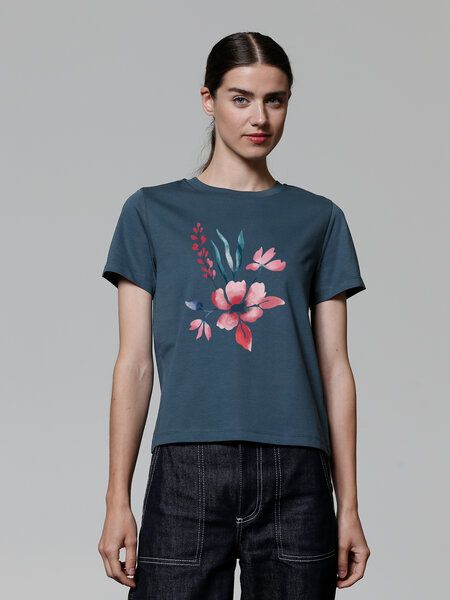 watapparel T-Shirt Frauen Blume in Wasserfarbe 01 von watapparel