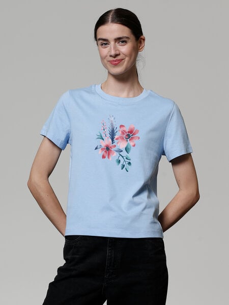 watapparel T-Shirt Frauen Blume in Wasserfarbe 02 von watapparel