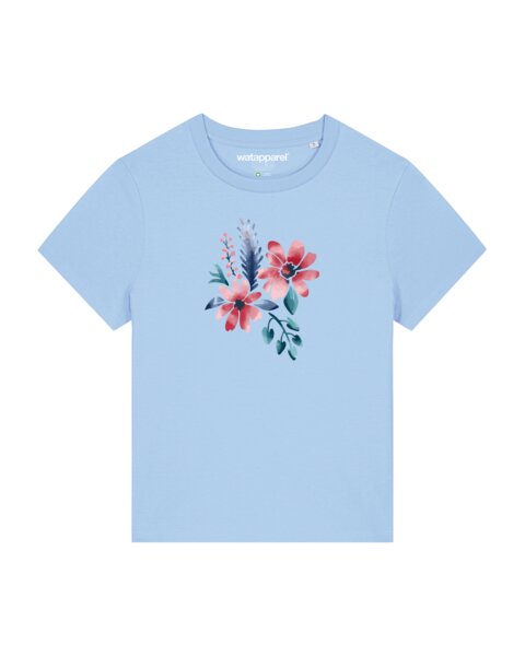 watapparel T-Shirt Frauen Blume in Wasserfarbe 02 von watapparel