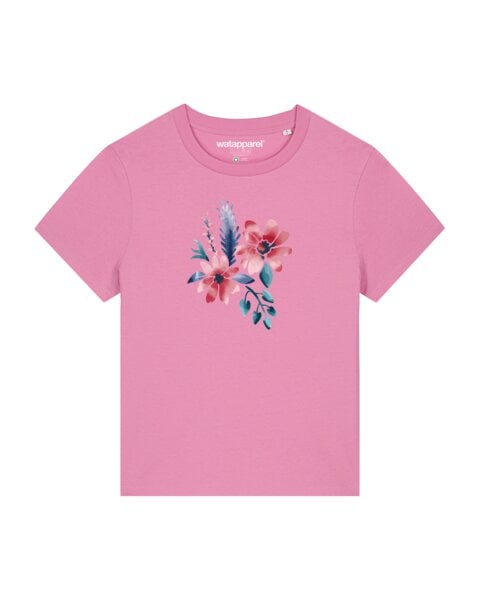 watapparel T-Shirt Frauen Blume in Wasserfarbe 02 von watapparel
