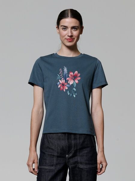 watapparel T-Shirt Frauen Blume in Wasserfarbe 02 von watapparel