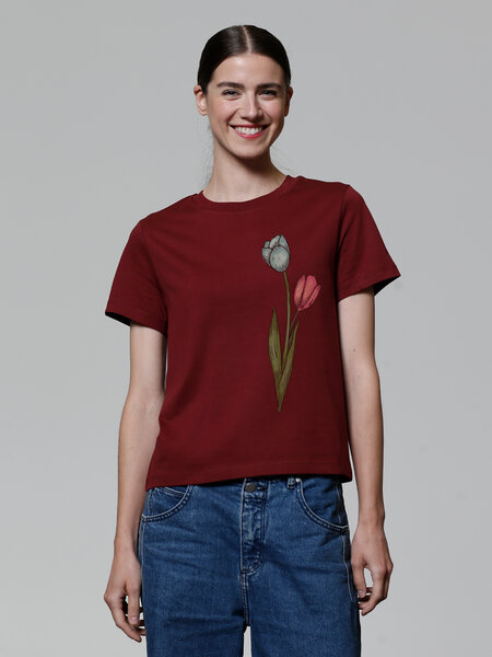 watapparel T-Shirt Frauen Blume in Wasserfarbe 05 von watapparel