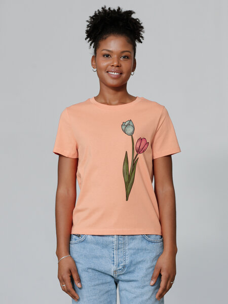 watapparel T-Shirt Frauen Blume in Wasserfarbe 05 von watapparel