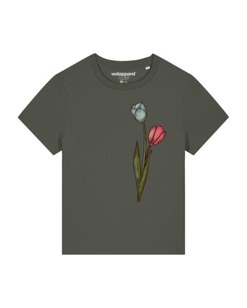 watapparel T-Shirt Frauen Blume in Wasserfarbe 05 von watapparel