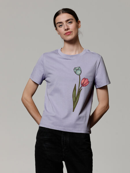 watapparel T-Shirt Frauen Blume in Wasserfarbe 05 von watapparel