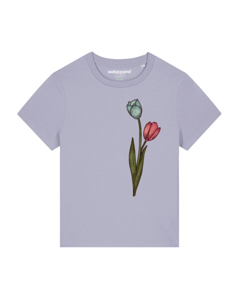 watapparel T-Shirt Frauen Blume in Wasserfarbe 05 von watapparel