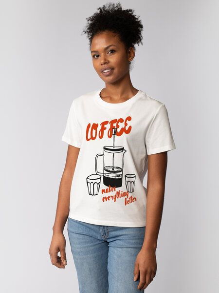 watapparel T-Shirt Frauen Coffee makes everything better von watapparel