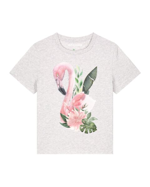 watapparel T-Shirt Frauen Flamingo mit Blumen von watapparel