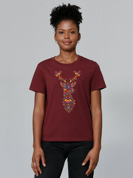 watapparel T-Shirt Frauen Floral Deer von watapparel