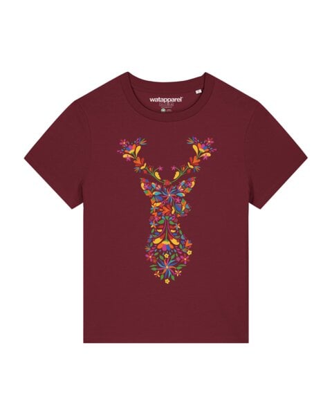 watapparel T-Shirt Frauen Floral Deer von watapparel