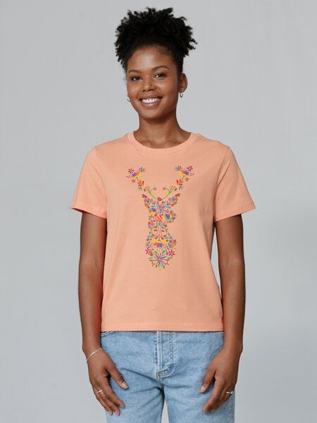 watapparel T-Shirt Frauen Floral Deer von watapparel