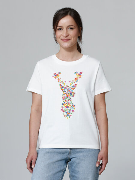 watapparel T-Shirt Frauen Floral Deer von watapparel