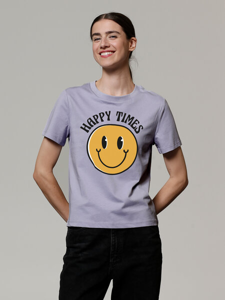 watapparel T-Shirt Frauen Happy times smiley emoji von watapparel