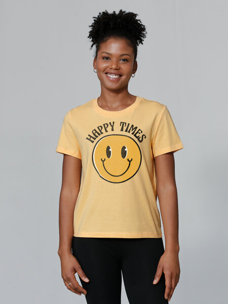 watapparel T-Shirt Frauen Happy times smiley emoji von watapparel