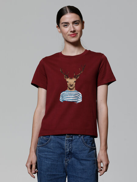 watapparel T-Shirt Frauen Hirsch von watapparel