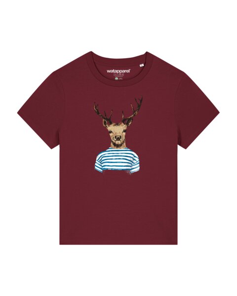 watapparel T-Shirt Frauen Hirsch von watapparel