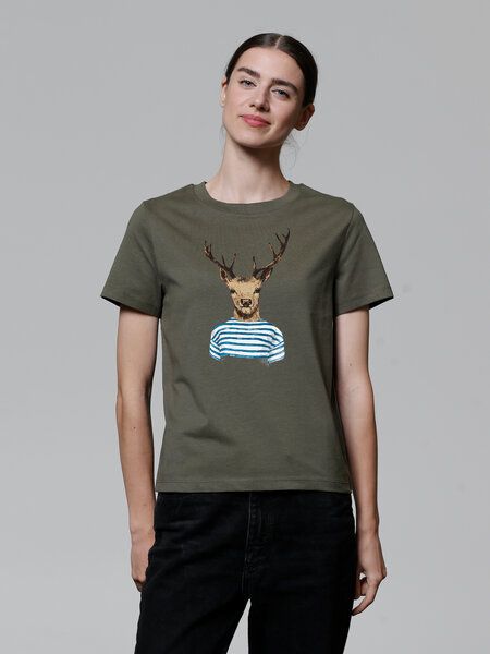 watapparel T-Shirt Frauen Hirsch watapparel T-Shirt Frauen Hirsch von watapparel