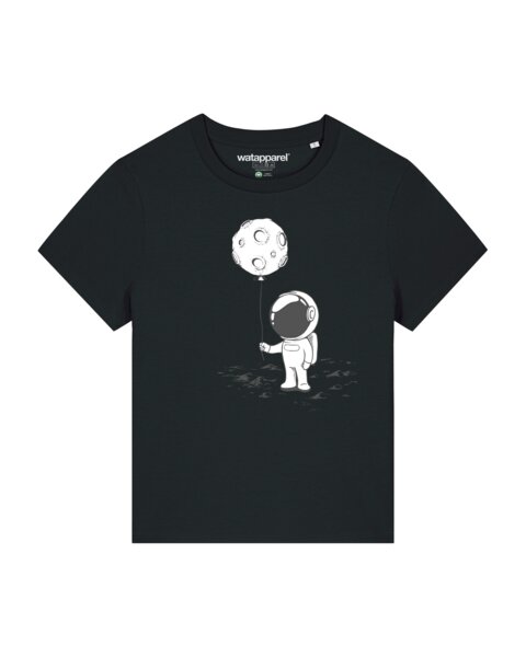 watapparel T-Shirt Frauen Kleiner Astronaut mit Luftballon von watapparel