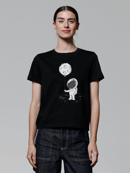 watapparel T-Shirt Frauen Kleiner Astronaut mit Luftballon watapparel T-Shirt Frauen Kleiner Astronaut mit Luftballon von watapparel