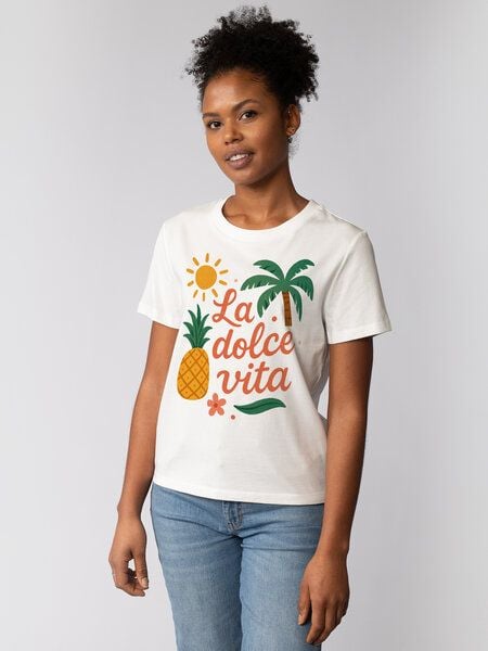 watapparel T-Shirt Frauen La dolce vita von watapparel