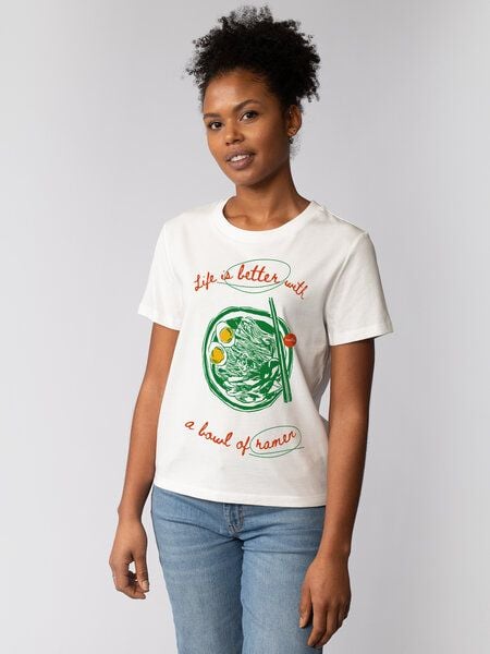 watapparel T-Shirt Frauen Life is better with ramen von watapparel