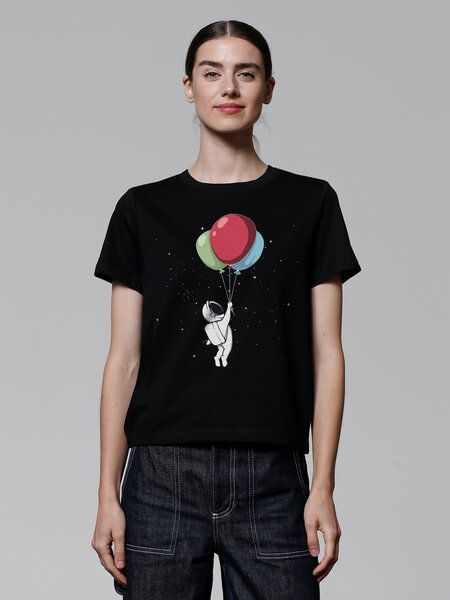watapparel T-Shirt Frauen Little Balloon Astronaut watapparel T-Shirt Frauen Little Balloon Astronaut von watapparel