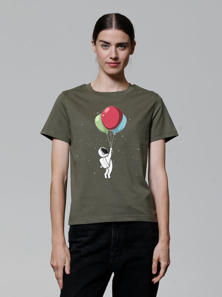 watapparel T-Shirt Frauen Little Balloon Astronaut von watapparel