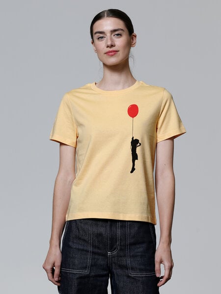 watapparel T-Shirt Frauen Mädchen mit Luftballon (print) von watapparel