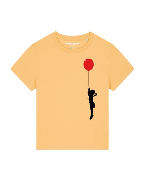 watapparel T-Shirt Frauen Mädchen mit Luftballon (print) von watapparel