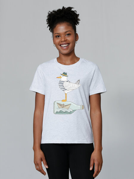 watapparel T-Shirt Frauen Möwe mit Hut von watapparel