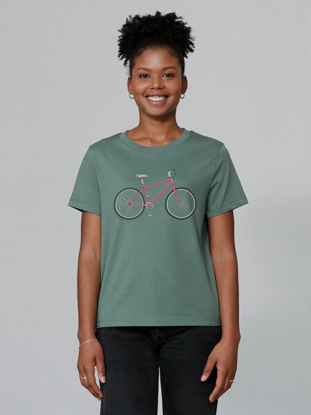 watapparel T-Shirt Frauen Pink Bike von watapparel