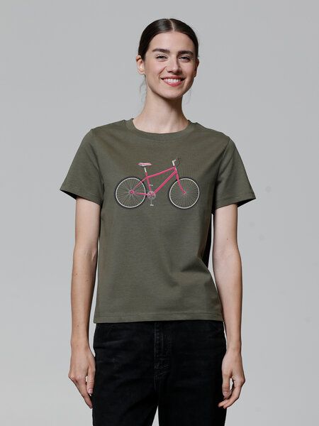 watapparel T-Shirt Frauen Pink Bike watapparel T-Shirt Frauen Pink Bike von watapparel